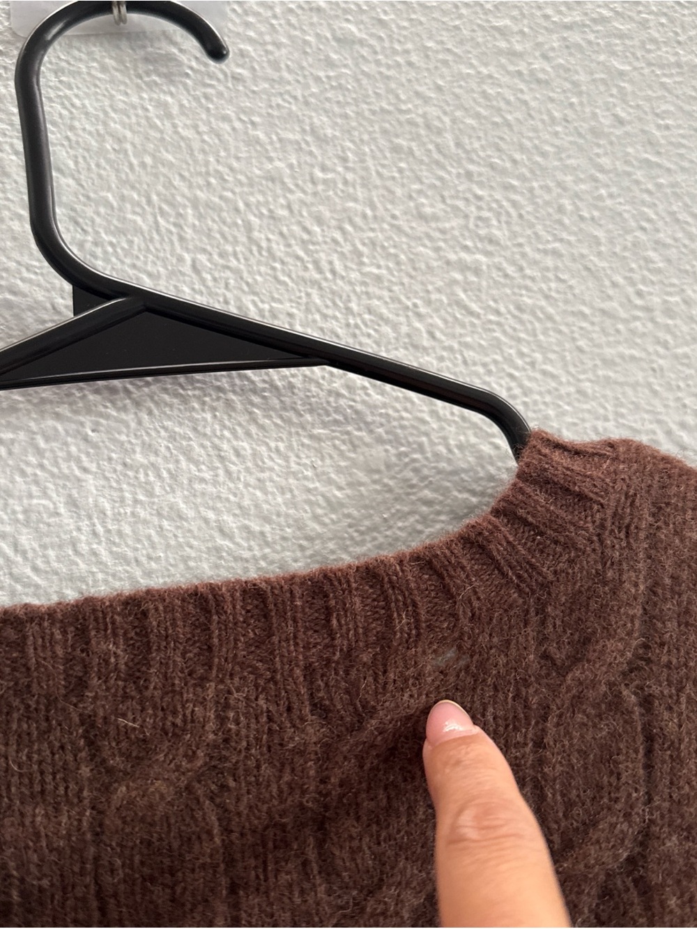 Polo Ralph Lauren Brown Cable Knit Merino Wool Angora Sweater XL - Picture 7 of 8